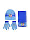 Stamion Pj Masks Kids Beanie Set with Scarf & Gloves Knitted Light Blue