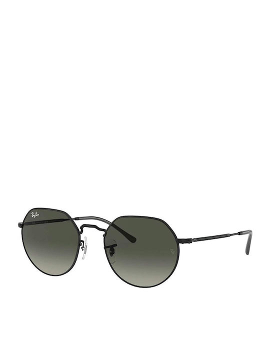 Ray Ban Jack Unisex Sonnenbrille mit Schwarz Metall Gestell und Gray Verlaufsfarbe Linse RB3565 002/71