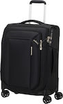 Samsonite Respark Cabin Travel Suitcase Fabric Black with 4 Wheels Height 55cm.