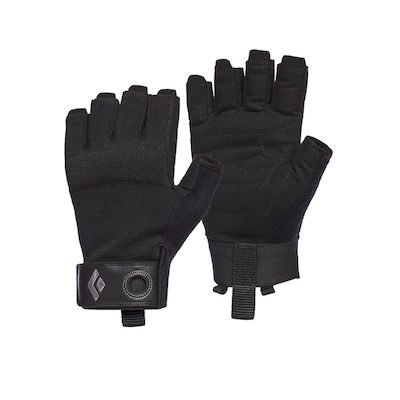 Black Diamond Crag Half-Finger Men's Gloves Mountain Climbing and Climbing Black