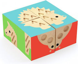 Wooden Kids Puzzle Ζωάκια for 2++ Years 4pcs Djeco