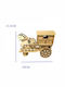 Weihnachtliche Holz Figur Unterschrift Braun Länge 20cm Melody Horse Wagon