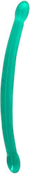 Shots Real Rock Crystal Clear Double Dildo Διπλό Dildo Green 42cm