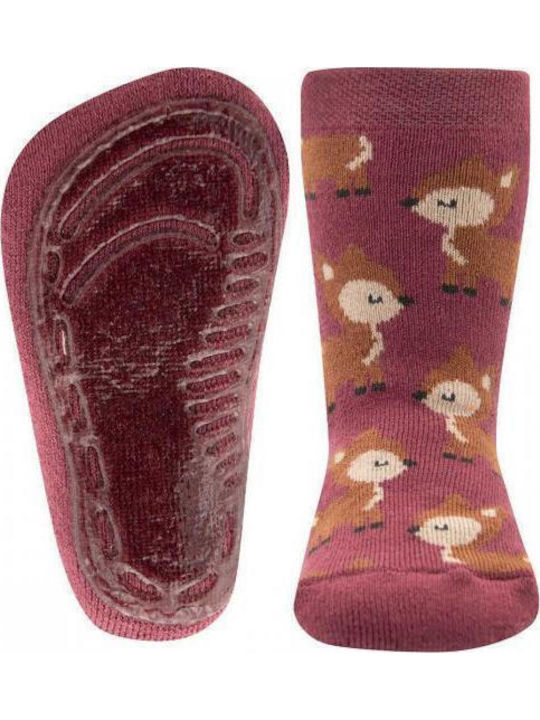 Ewers Rutschfeste Lange Kindersocken Burgundisch
