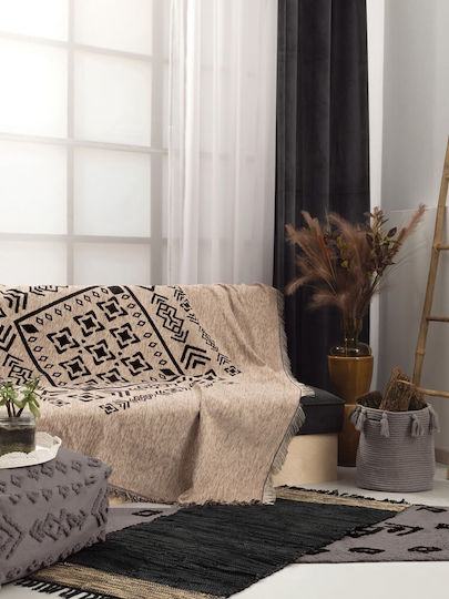 Palamaiki Vegor Ριχτάρι Πολυθρόνας Chenille 180x180εκ. Beige