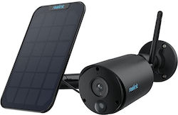 Reolink Kit Argus Eco (V2) IP Κάμερα Παρακολούθησης Wi-Fi 2.3MP Full HD+ Αδιάβροχη με Αμφίδρομη Επικοινωνία & Solar Panel σε Μαύρο Χρώμα