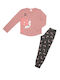 Minerva Set Top & Bottom Kids Winter Cotton Pyjamas Pink