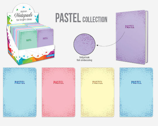 Lastva Pastel Σημειωματάριο A6 96 Φύλλων Ριγέ με Σκληρό Εξώφυλλο (Διάφορα Χρώματα)