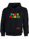Kinder-Sweatshirt mit Kapuze und Taschen Schwarz Classic Super Mario