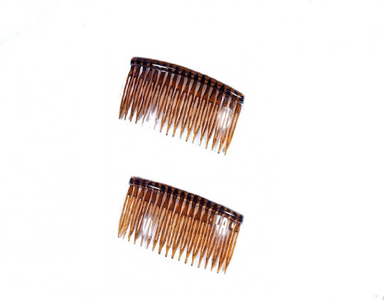 Ro-Ro Accessories Set of Brown Hair Combs 2 Pieces