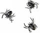 Karneval Spinne Schwarz für Halloween aus Kunststoff 10Stück
