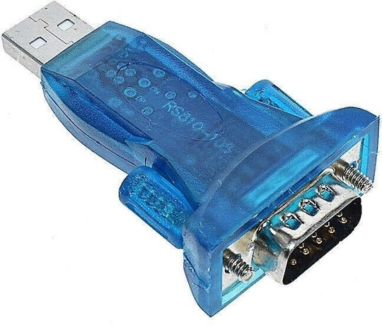 Μετατροπέας Serial male σε USB-A male Μπλε 1τμχ MD1405