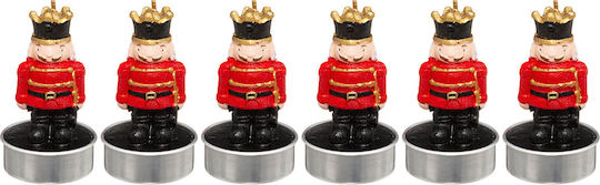 Christmas Red Candle 14.3x9cm 6pcs