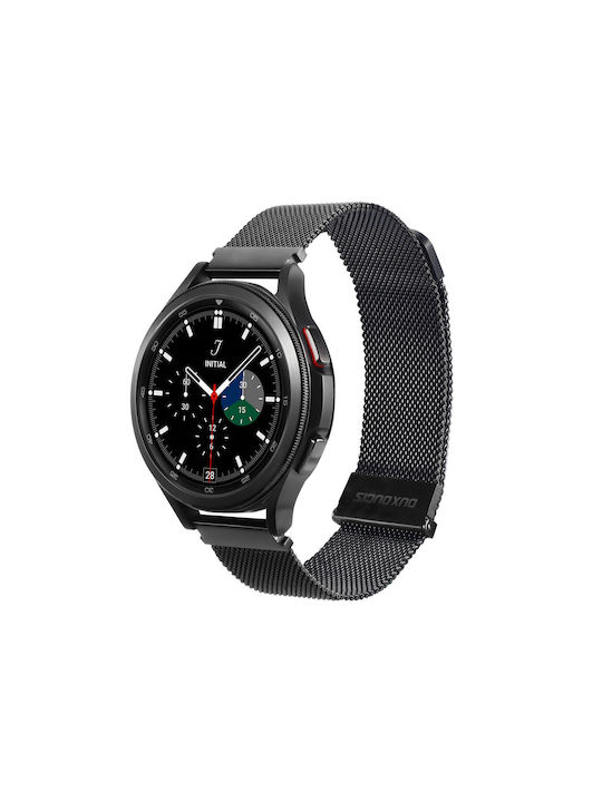 Dux Ducis Magnetic Wristband Milanese Version Λουράκι Ανοξείδωτο Ατσάλι Μαύρο (Galaxy Watch / Huawei Watch / Honor Watch / Xiaomi Watch (22mm band))