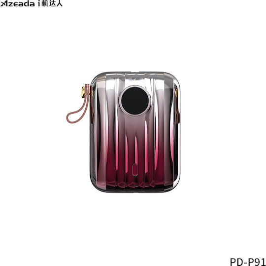 Proda PD-P91 Power Bank 10000mAh 22.5W mit USB-A Anschluss und USB-C Anschluss Rot