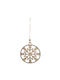 A-S Round Snowflake Hängendes Schneeflocke Ornament Braun 9.5x9.5cm