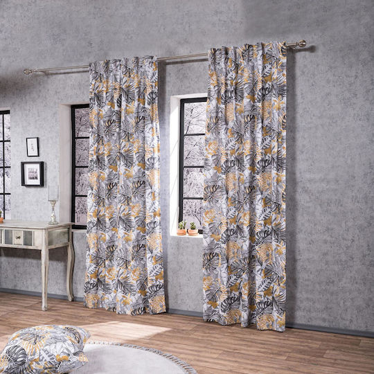 Teoran Curtain With Pencil Pleat Frontera Gray 140x260cm