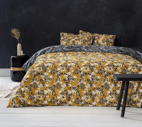 Nima Duvet Cover Set Cotton Single with Pillowcase 160x240 Zinnia Yellow
