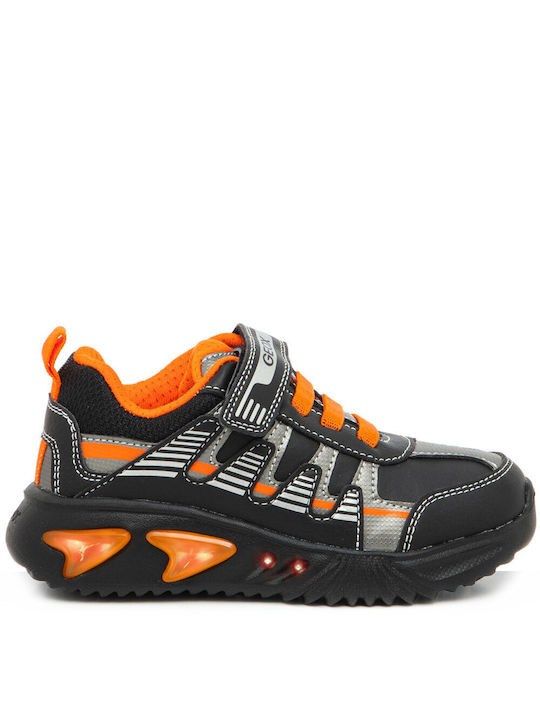 Geox Kids Sneakers Anatomic with Lights Black