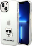 Karl Lagerfeld Choupette Plastic Back Cover Transparent (iPhone 14 Plus)