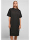 Summer Midi Athletic T-Shirt Short Sleeve Black Dress