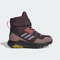 Adidas Pantofi de drumeție pentru copii Terrex Trailmaker COLD.RDY Impermeabili Shadow Maroon / Matt Purple Met. / Pulse Lilac