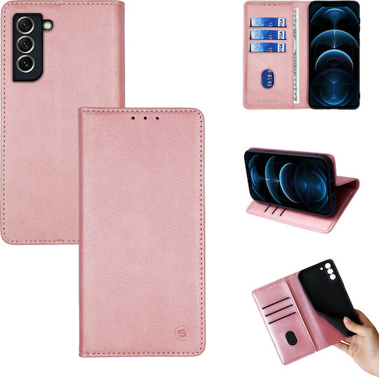 Sonique Vintage Brieftasche Synthetisches Leder Rose Gold (Galaxy S21 FE 5G)