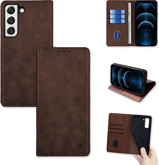 Sonique Vintage Wallet Δερματίνης Καφέ (Galaxy S22+ 5G)