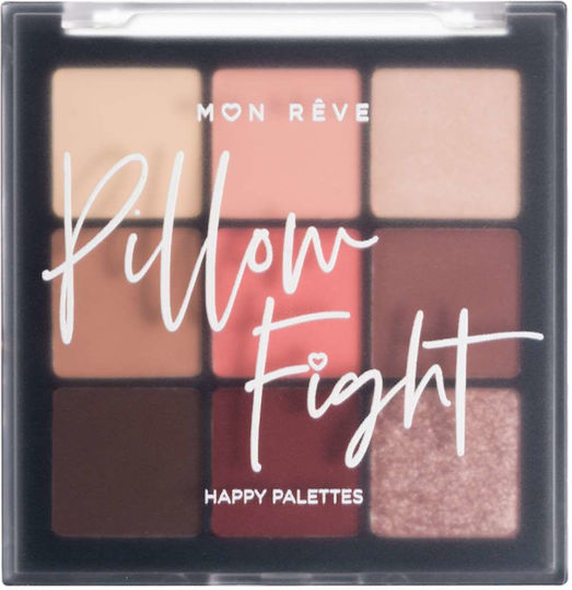 Mon Reve Happy Palettes Palette with Eye Shadows in Pressed Powder Form 09 Pillow Fight 15gr