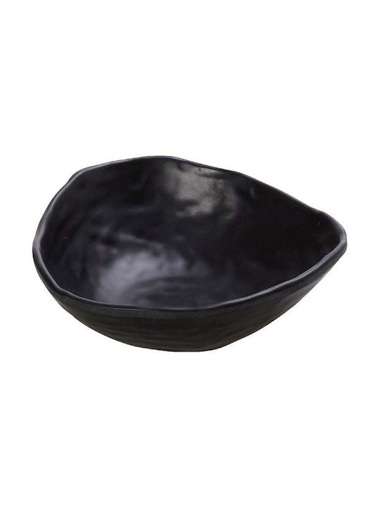 Espiel Wavy Matte Serving Bowl Oval made of Melamine Black 13.5x14cm