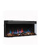 Richen 3D Insert 133 Montat pe perete Șemineu electric 2000W 140x29cm Negru