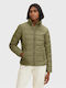 Tom Tailor Women's Short Puffer Jacket for Winter Khaki