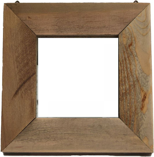 Synchronia 45566-017 Καθρέπτης Τετράγωνος Καφέ 37x37cm