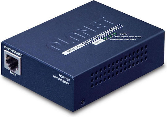 Planet Technology Single-Port 10/100/1000Mbps Ultra PoE Splitter (12V/19V/24V)