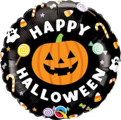 Μπαλόνι Foil Halloween Στρογγυλό Jack & Candies Πολύχρωμο 46εκ.