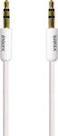 Inkax 3.5mm male - 3.5mm male Cable White 1m (AL-05)