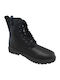 Leather Kids Boots with Zipper Black