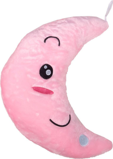 Viopros Crib Decorative Pillow Moon Pink 15x35cm