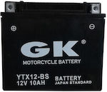 GK Μπαταρία Μοτοσυκλέτας YTX12-BS με Χωρητικότητα 10Ah για Suzuki DL 650 V-STROM / Kawasaki KLE 650 Versys / Aprilia Pegaso 650