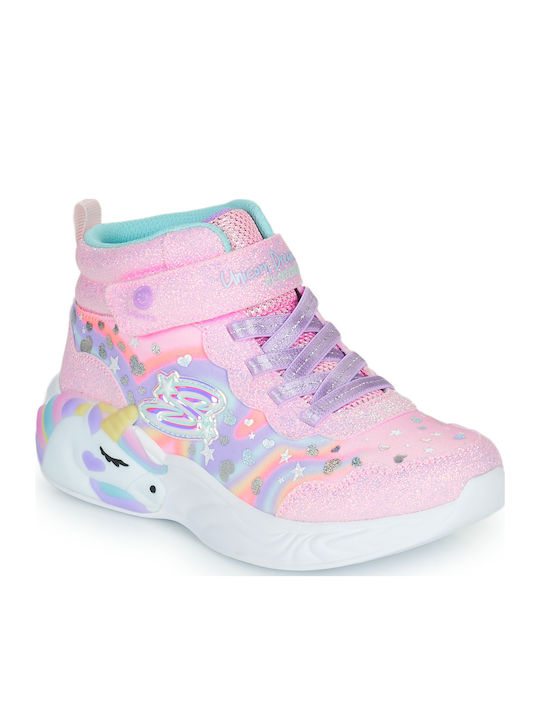 Magical Dreamer Kinder Sneakers Hoch mit Klettverschluss Rosa