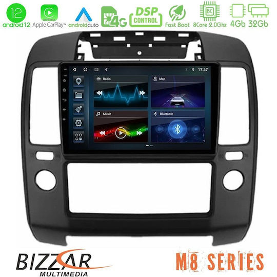 Bizzar Car Audio System for Nissan Navara / Pathfinder 2004-2016 with A/C (Bluetooth/USB/AUX/WiFi/GPS/Apple-Carplay/Android-Auto) with Touch Screen 9"