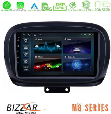 Bizzar M8 Series Ηχοσύστημα Αυτοκινήτου για Fiat 500X (Bluetooth/USB/WiFi/GPS) με Οθόνη Αφής 9"
