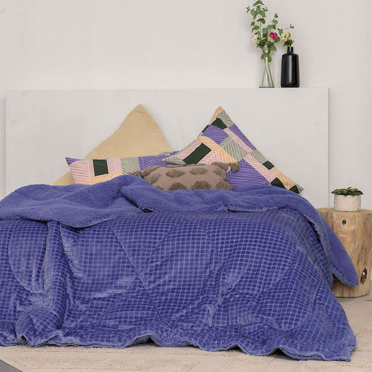 Palamaiki Κουβερτοπάπλωμα Υπέρδιπλο 220x240εκ. Zelda Purple 710 GSM