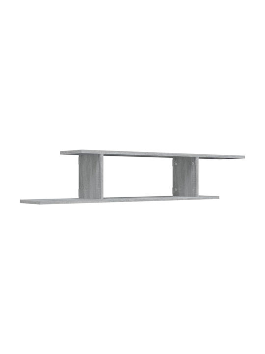 Wall Chipboard Shelf Gray 125x18x23cm