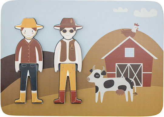 Ξύλινο Παιδικό Puzzle Σφηνώματα Dylan για 2+ Ετών 6pcs Bloomingville