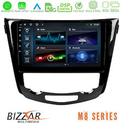 Bizzar Sisteme audio auto pentru Nissan Qashqai / X-Trail 2014+ cu A/C (Bluetooth/USB/AUX/WiFi/GPS/Android-Auto) cu Ecran Tactil 9"