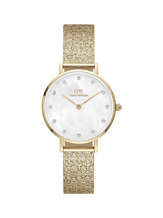 Daniel Wellington Petite Lumine Watch with Gold Metal Bracelet