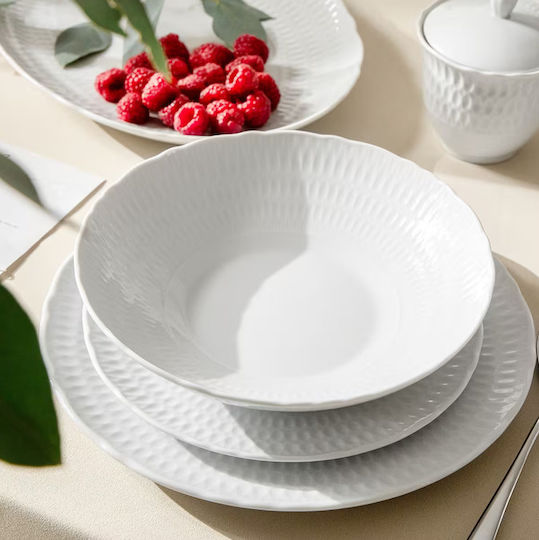 Cmielow Sofia White Porcelain Dinnerware Set 20pcs
