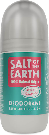 Salt of the Earth Melon & Cucumber Refillable Natural Deodorant In Roll-On without Aluminum 75ml