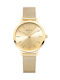 Bering Time Classic Womens Watch 34mm Battery with Gold Stainless Steel Bracelet